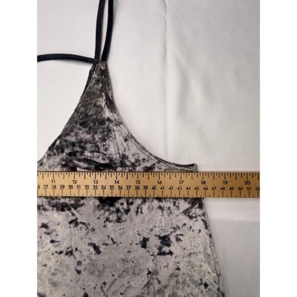 American Eagle Velvet Crushed Cami Tank Top Gray Black L - Picture 6 of 14